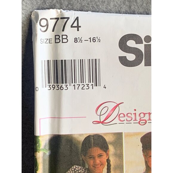 Simplicity Girl's Dress Jumper Sewing Pattern Sz 8.5 to 16.5 9774 - Uncut - Picture 2 of 4